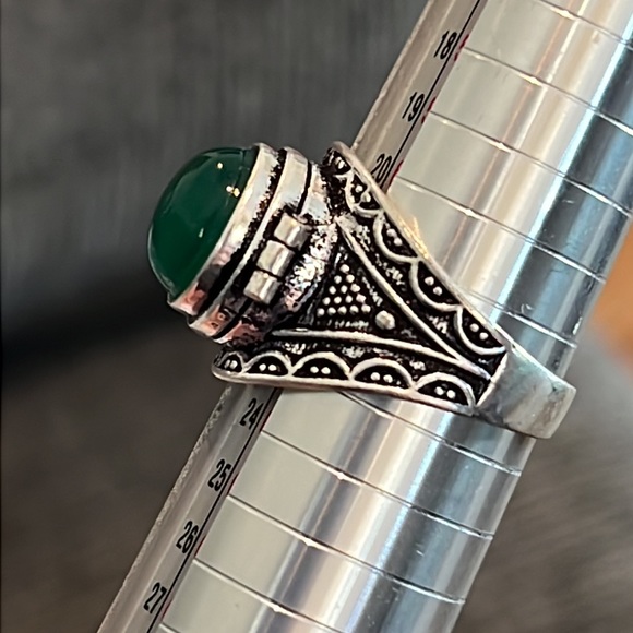 #391 Green Onyx Poison ☠️ Handcrafted Ring 💍 Size 10 NWOT - Picture 11 of 14